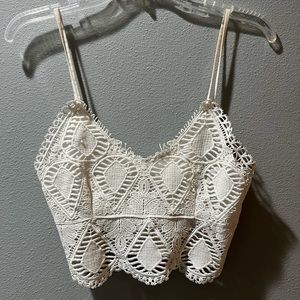 White lace tank